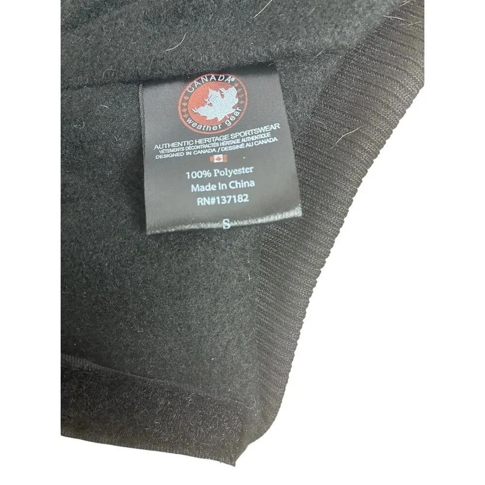 Canada Weather Gear Dog Jacket Red & Black Faux Fur Lined Hoodie Small